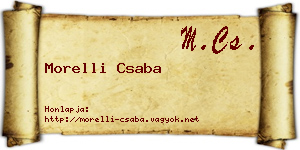 Morelli Csaba névjegykártya